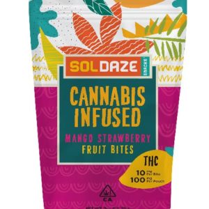 100mgTHC Mango Strawberry Fruit Bites - Sol Daze