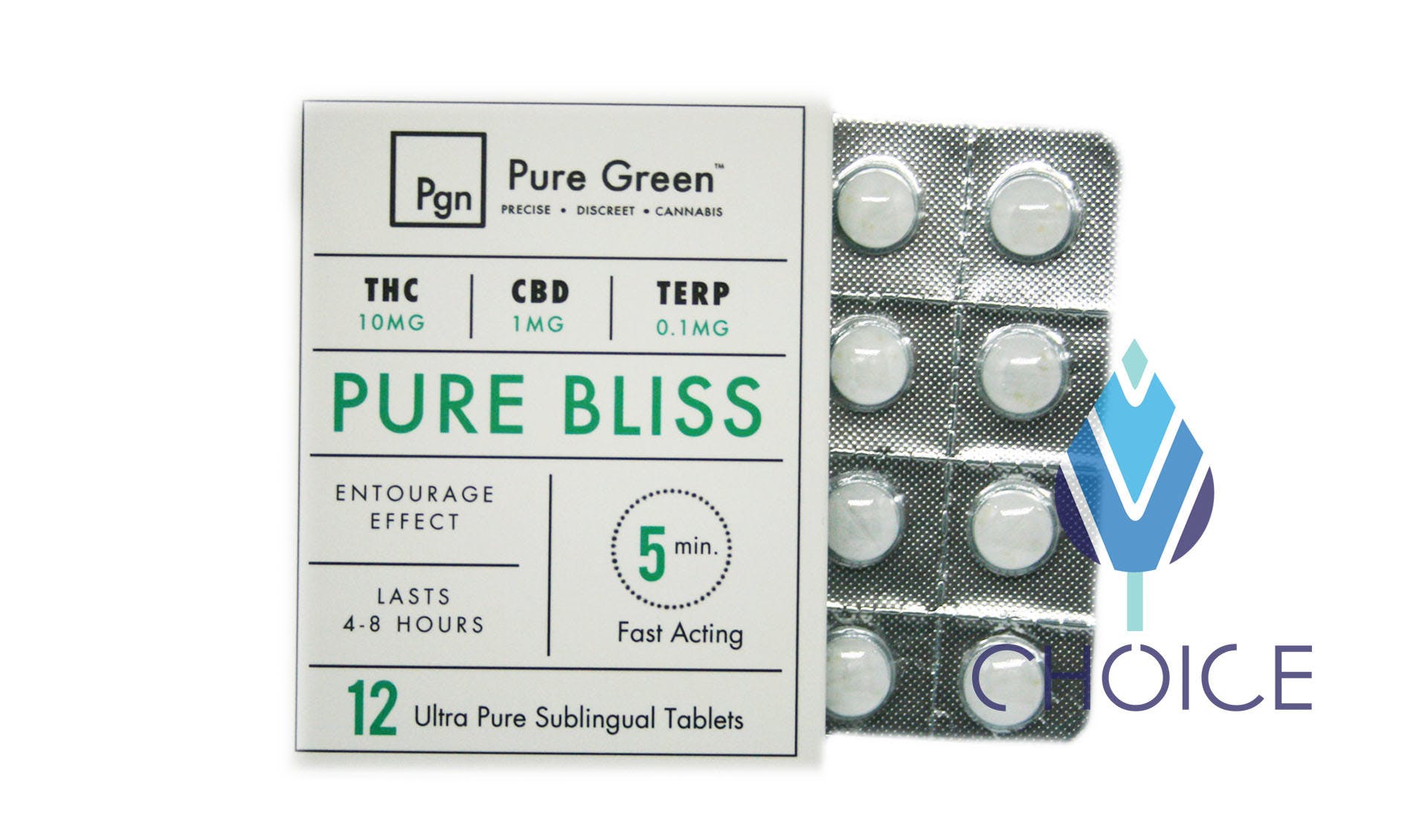 marijuana-dispensaries-choice-exit-145-in-jackson-12-pk-pure-bliss-cbdthc-tablets-by-pure-green