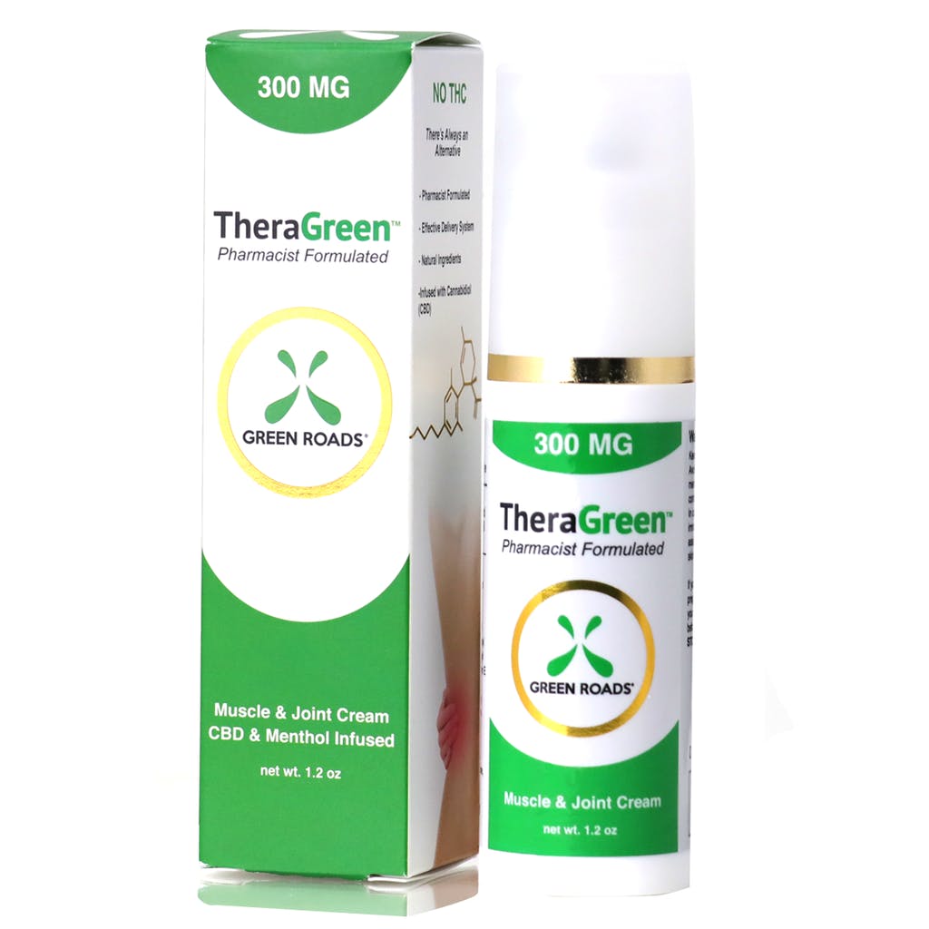 300mg CBD Muscle & Joint Cream Infused w/ Menthol TheraGreen