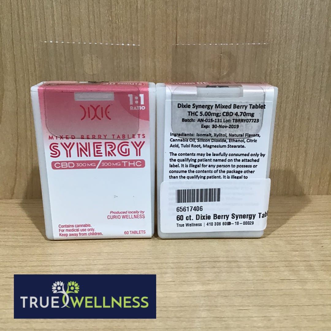60 ct. Dixie Berry Synergy Tablets