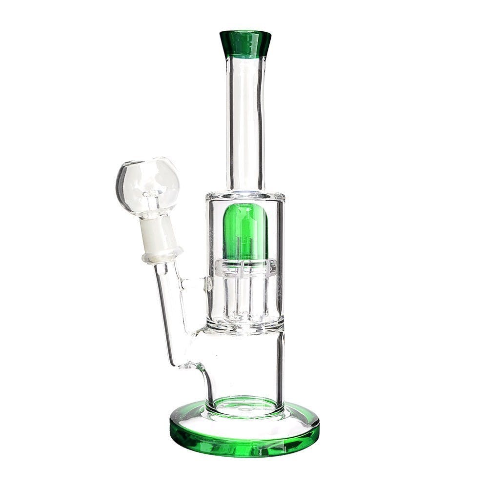 8" Straight Showerhead Oil Rig Green 14mm