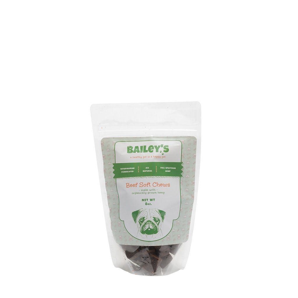 Bailey's Beef Flavored Soft Chews 8oz Bag | CBD Dog Treats