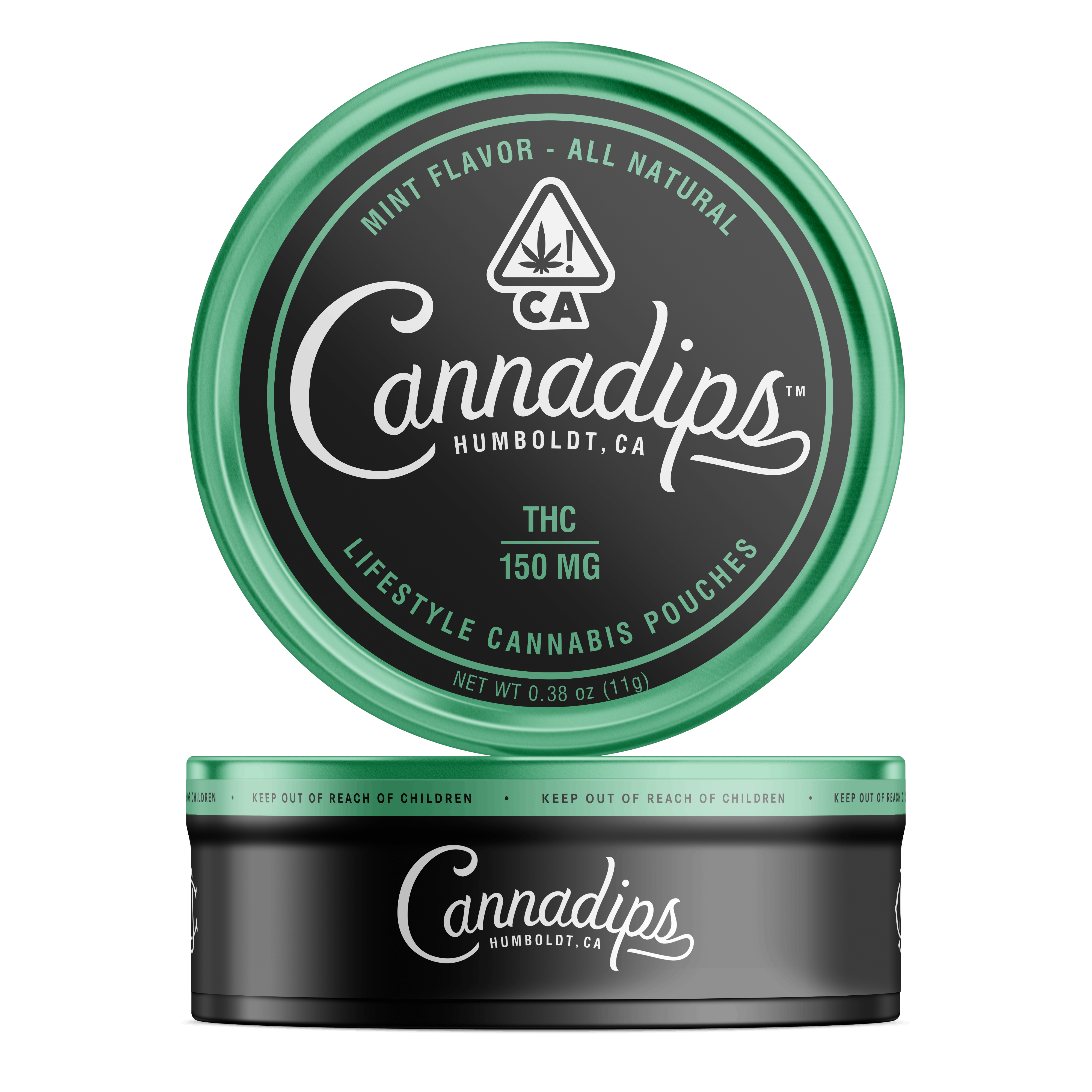 Cannadips Mint Pouches (THC), Micro-Dose Tin
