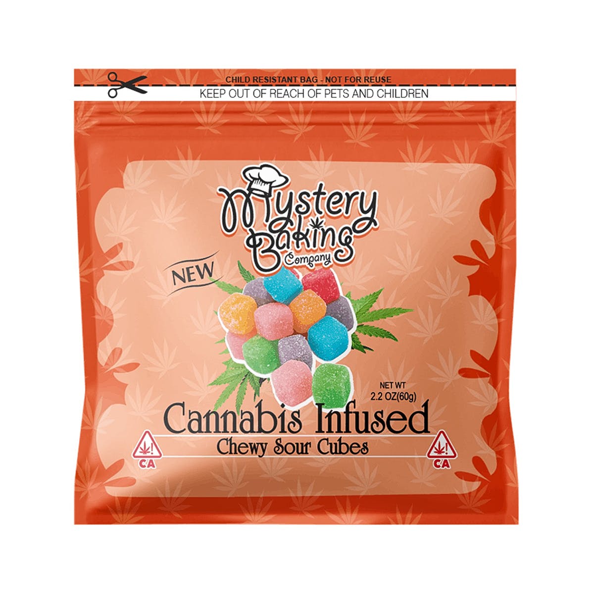 Chewy Sour Cubes 100mg
