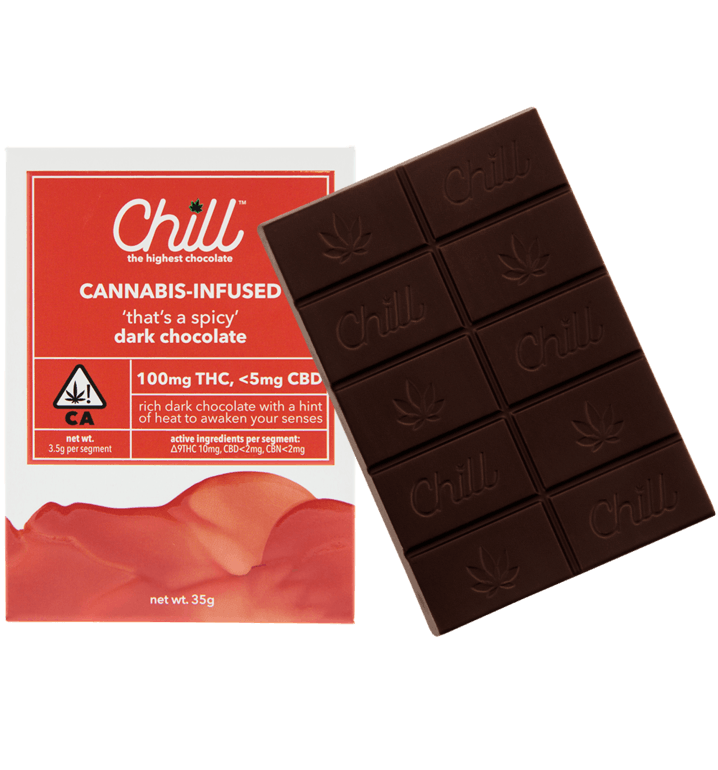 Chill 'thats a spicy" Dark Chocolate 100mg