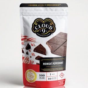 Cloud 9 - 100mg Midnight Peppermint Dark Chocolate