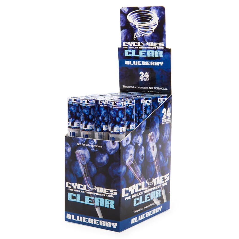 Cyclone Transparent Cones Blueberry Flavor