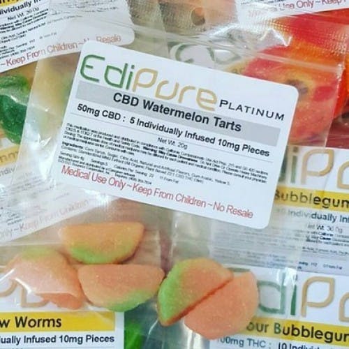 EdiPure Gummies - CBD Watermelon Patch - 100mg CBD