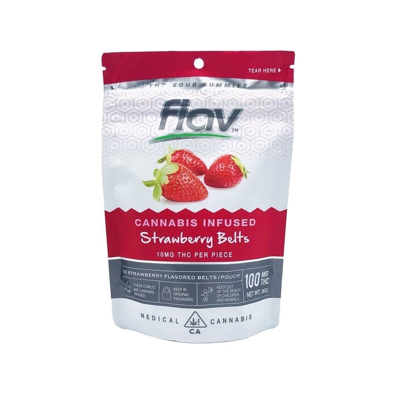 Flav Gummies Strawberry Belts 100mg