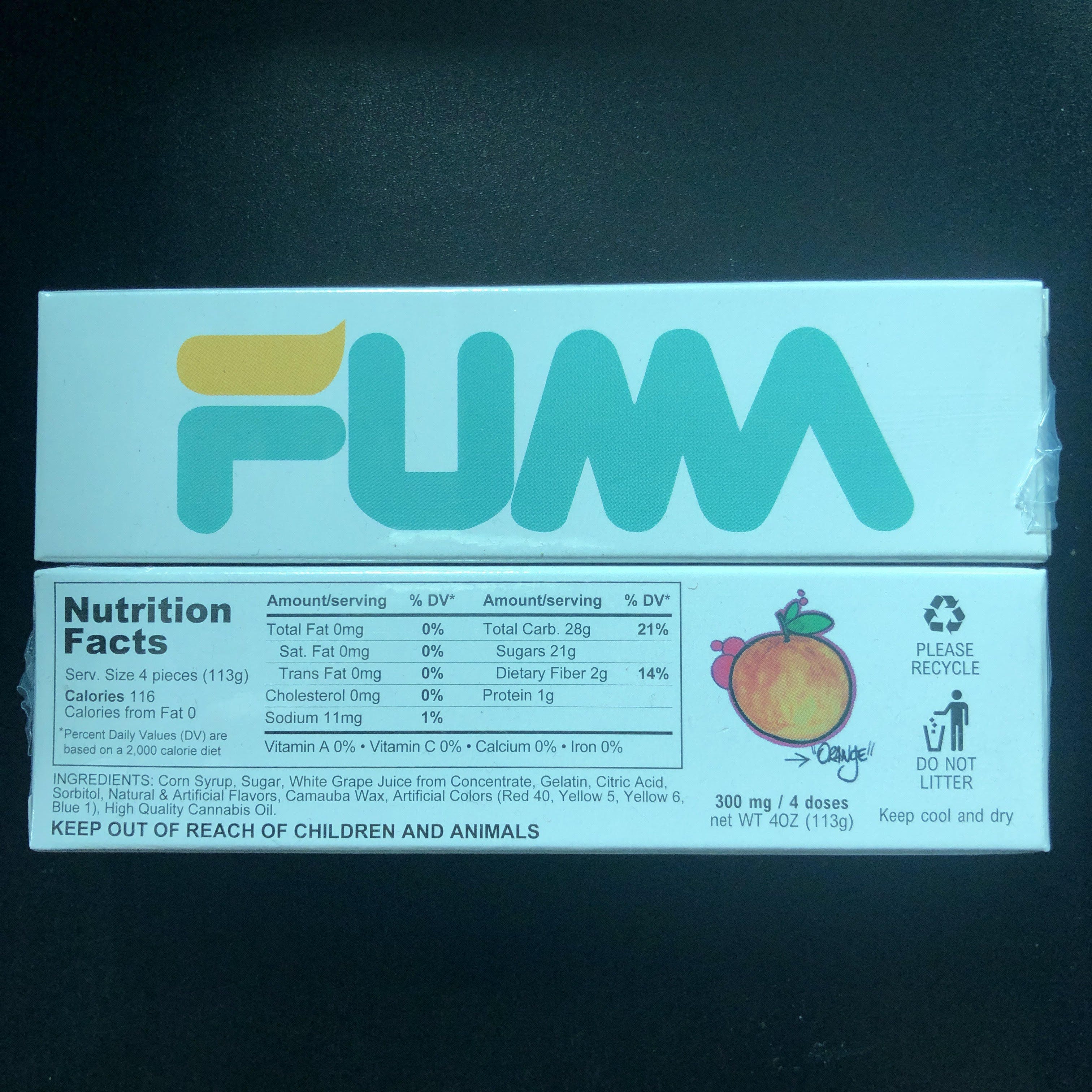 FUMA 300mg Gummies - Orange (2 for $25 Mix & Match)