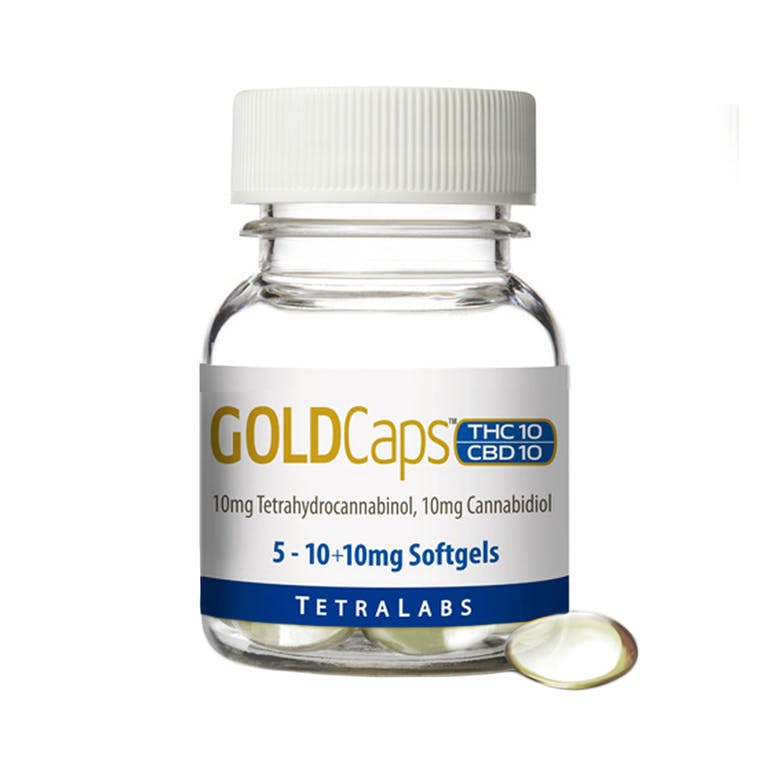 GOLDCaps Softgels 10mg CBD + 10mg THC