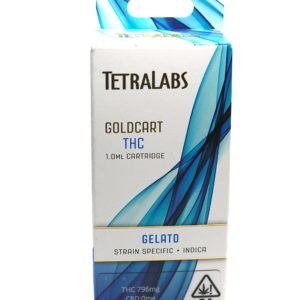 GoldCart Strain Specific THC Cart Gelato by TetraLabs