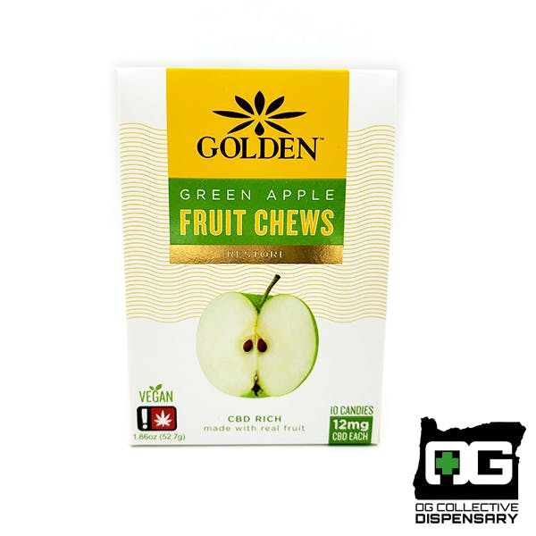 GOLDEN FRUIT CHEWS - GREEN APPLE CBD