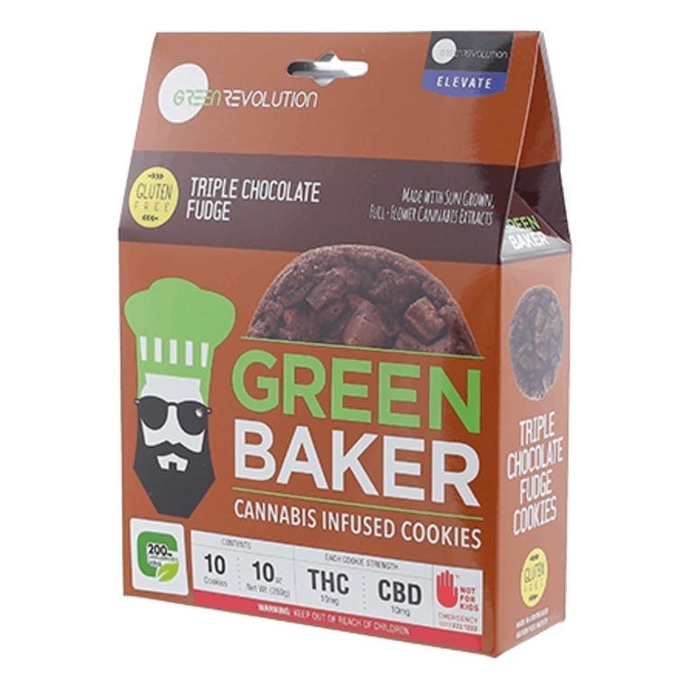 Green Baker - Triple Chocolate Fudge Cookies 10pk
