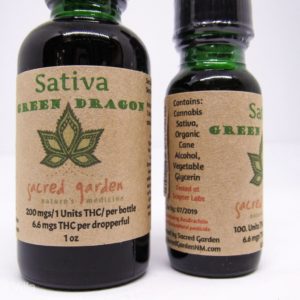 Green Dragon Sativa Tincture .05oz 100mg THC