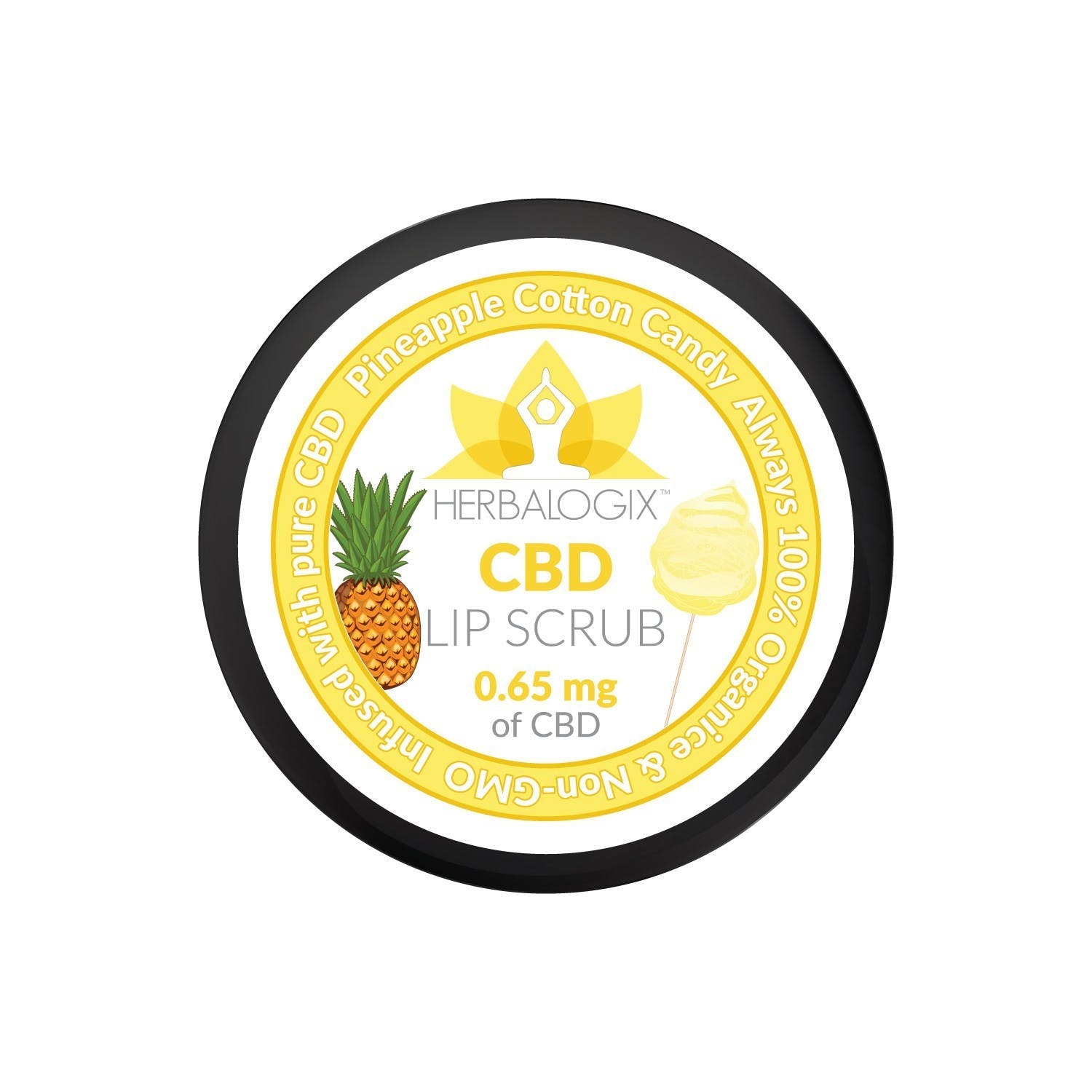 Herbalogix CBD Lip Scrub - Champagne Flavored