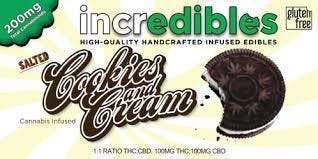Incredibles Salted Cookies & Cream CBD 1:1 200MG (Tax included)
