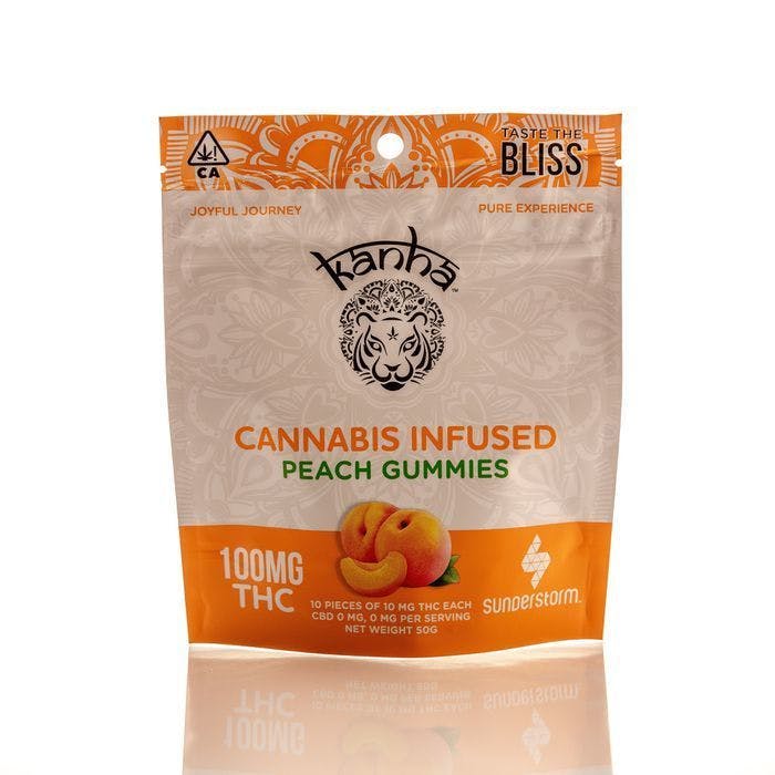 Kanha Treats: 100mg Peach Gummies