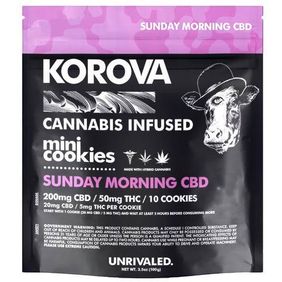 Korova Mini Cookies SUNDAY Morning 4:1 - 200mg CBD / 50mg THC