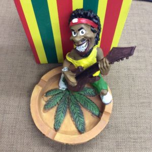 Rasta Man Ashtray. Playing Guitar