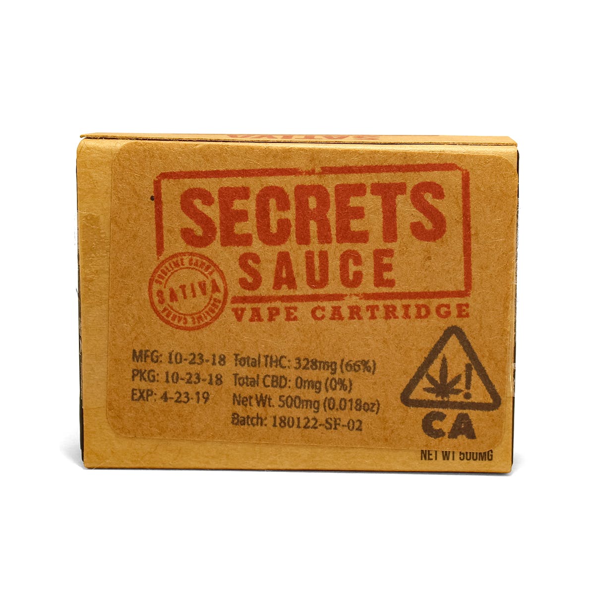 Secrets Sauce Cartridges - Sativa