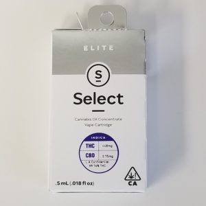 SELECT ELITE - 1/2 GRAM - SATIVA/HYBRID/INDICA CARTRIDGES