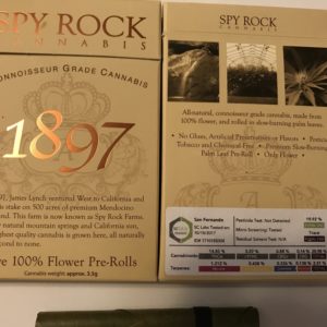 SPY ROCK CONNOISEUR PALM LEAF PRE ROLL 5 PACK