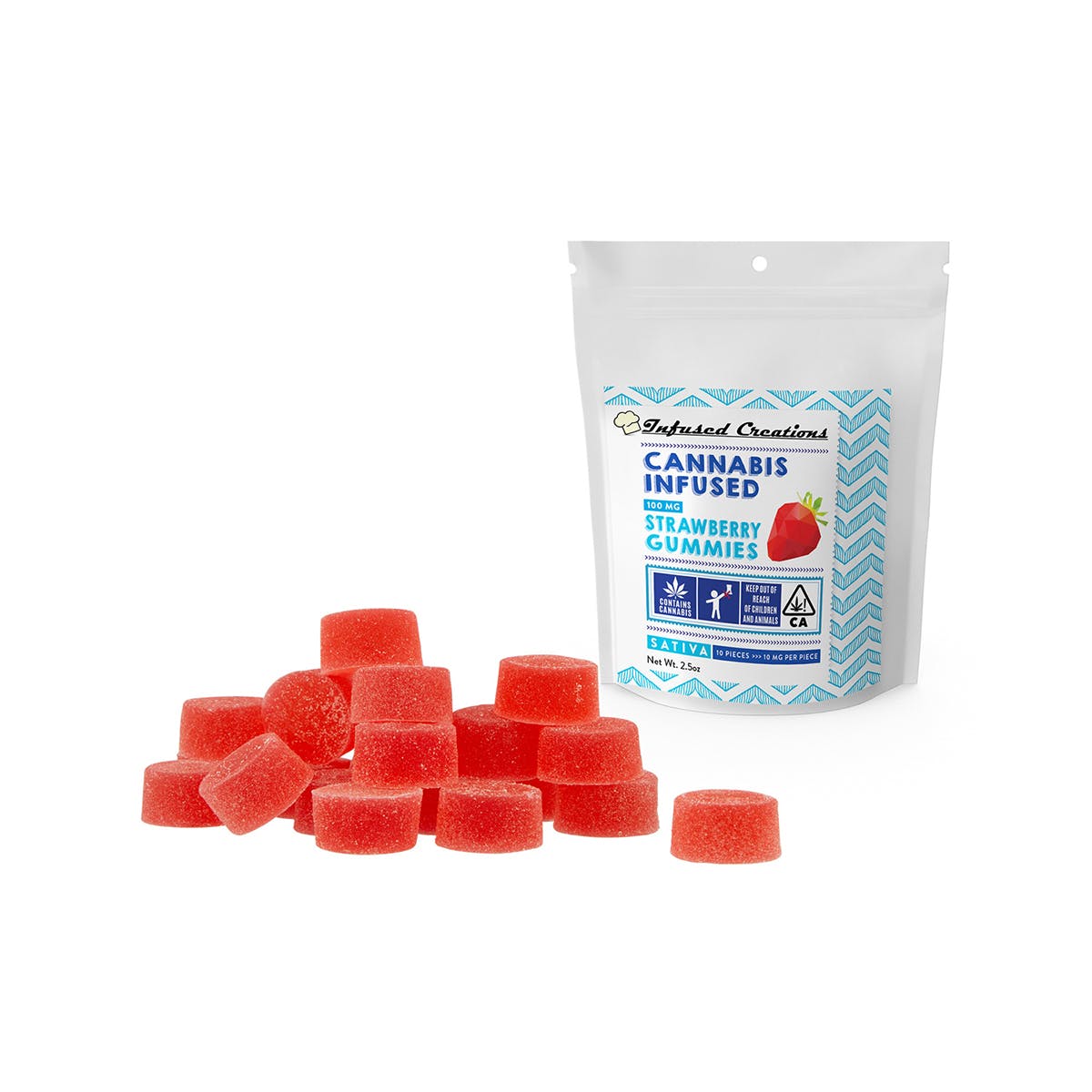 Strawberry Gummies Sativa 100mg
