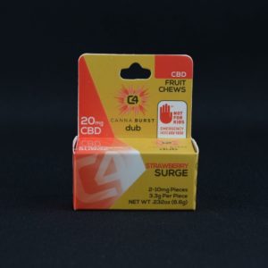 Strawberry Surge CBD Chews 2pk - Canna Burst