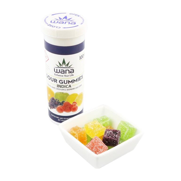 Wana: Sour Gummies Assorted Fruit - Indica 200mg