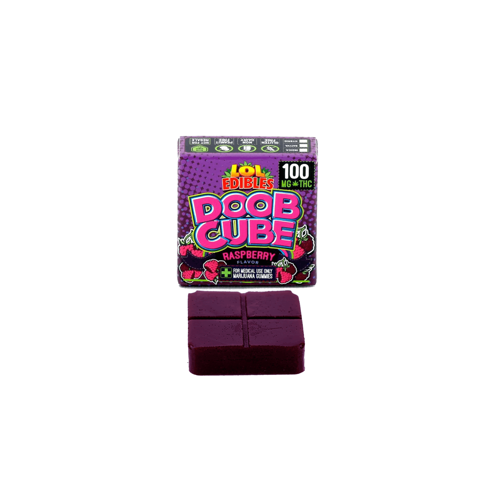 WOW doob cube Raspberry 200mg