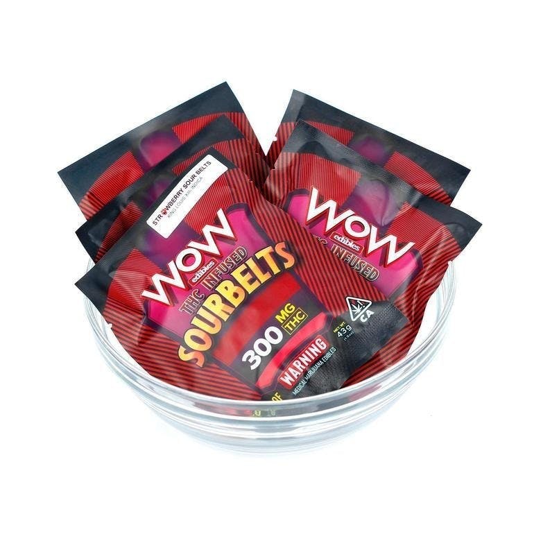 WOW Sour Belts: Blueberry 300mg